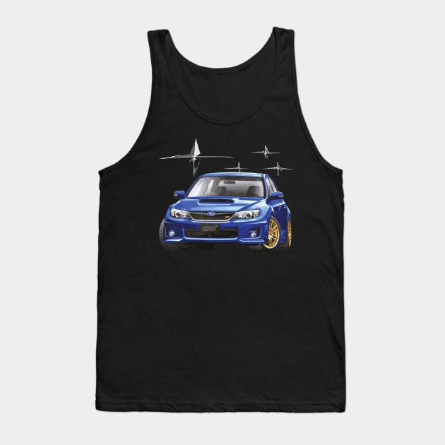 JDM World Rally blue WRC GV sedan STI Impreza wrx Tank Top by cowtown_cowboy